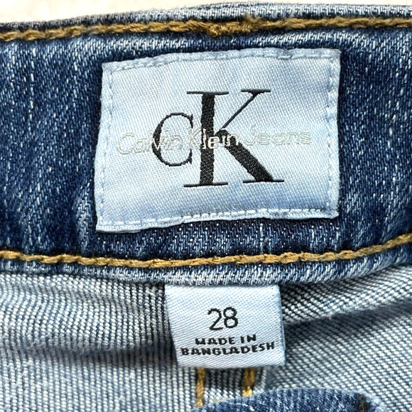 Calvin Klein Womens High Waist Legging Jeans 28 Blue Distressed Skinny Stretch - Picture 3 of 12